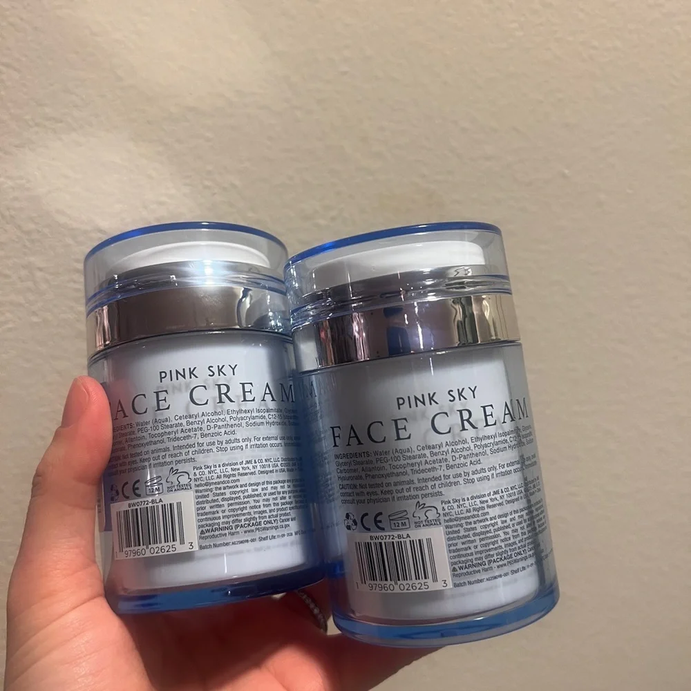 2X Pink Sky Hyaluronic Acid Face Cream instant hydration & glow 100ml